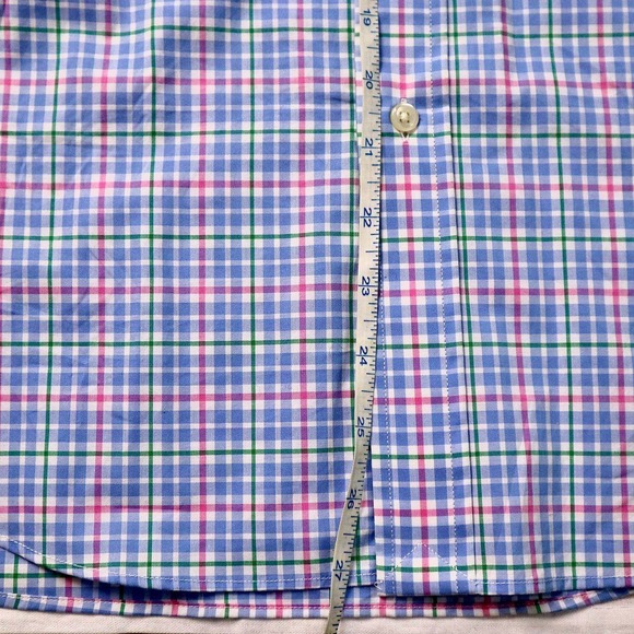 Ralph‎ Lauren Men Plaid Blue Pink Button Down Shirt Pony Long Sleeve Medium M - Picture 6 of 8
